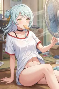 Kaho Koyanagi: Summer Heat, Melting Popsicle, and a Fan
