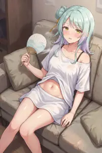 【小柳 香穂】夏の暑さに耐える部屋着姿