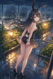 Kimishima Ayano: Bunny Girl on a Rainy City Night