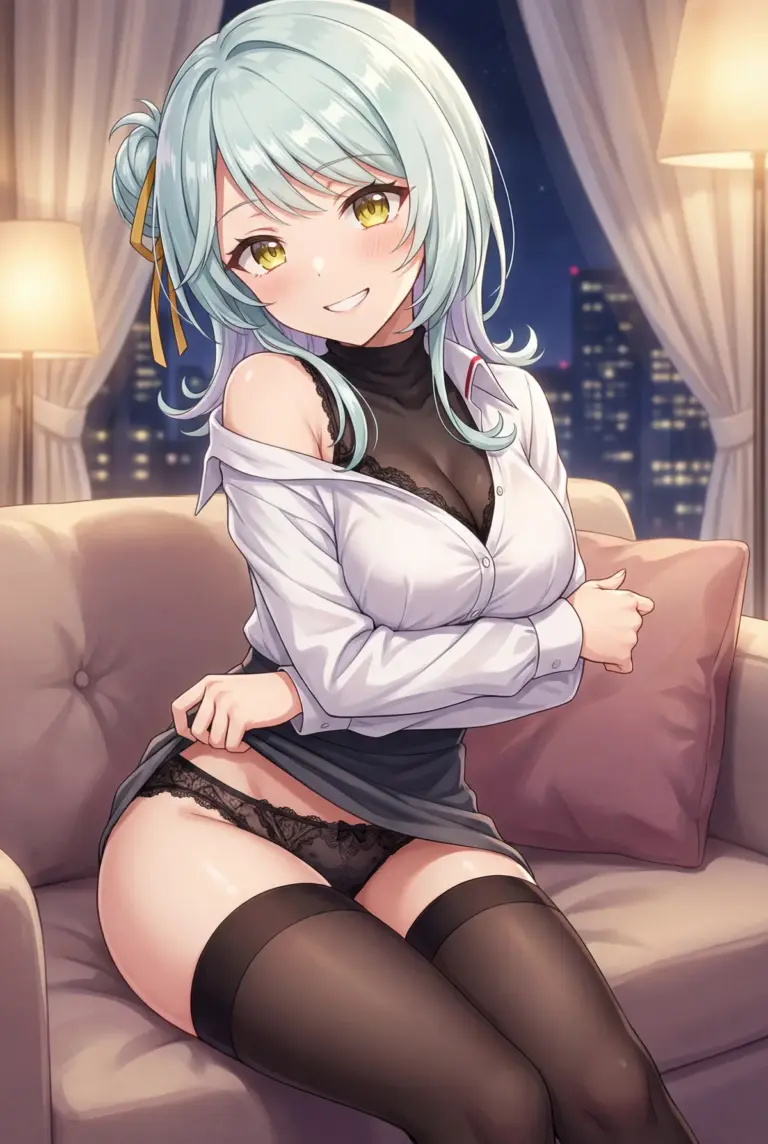 【小柳 香穂】夜の誘惑！ソファーで魅せる笑顔