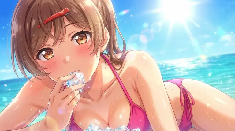 【間 瑞希】真夏のビーチでひんやりクールダウン