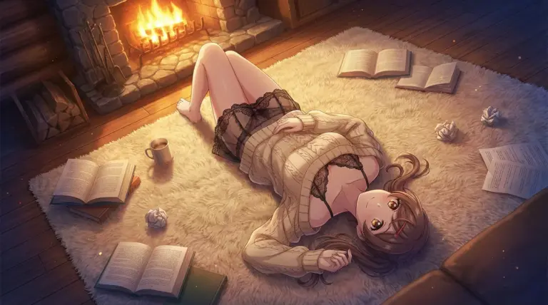 【間 瑞希】暖炉の傍で過ごす、癒やしの読書時間