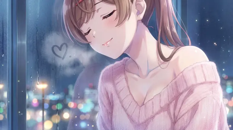 【間 瑞希】雨の夜、窓辺で微笑む優しいひととき