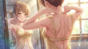 Ma Mizuki’s Radiant Reflection: After-Bath Lingerie Moment