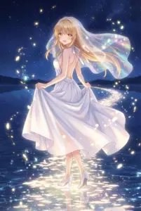 【椎名真昼】星降る夜の純白ドレス