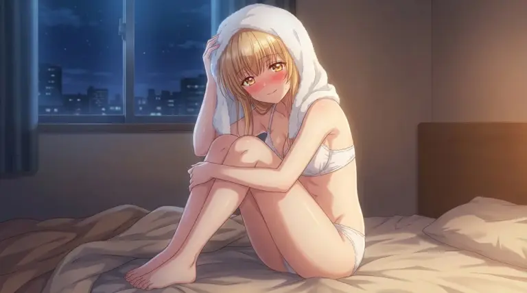 【椎名真昼】夜の部屋で、はにかむお風呂上がりの天使様