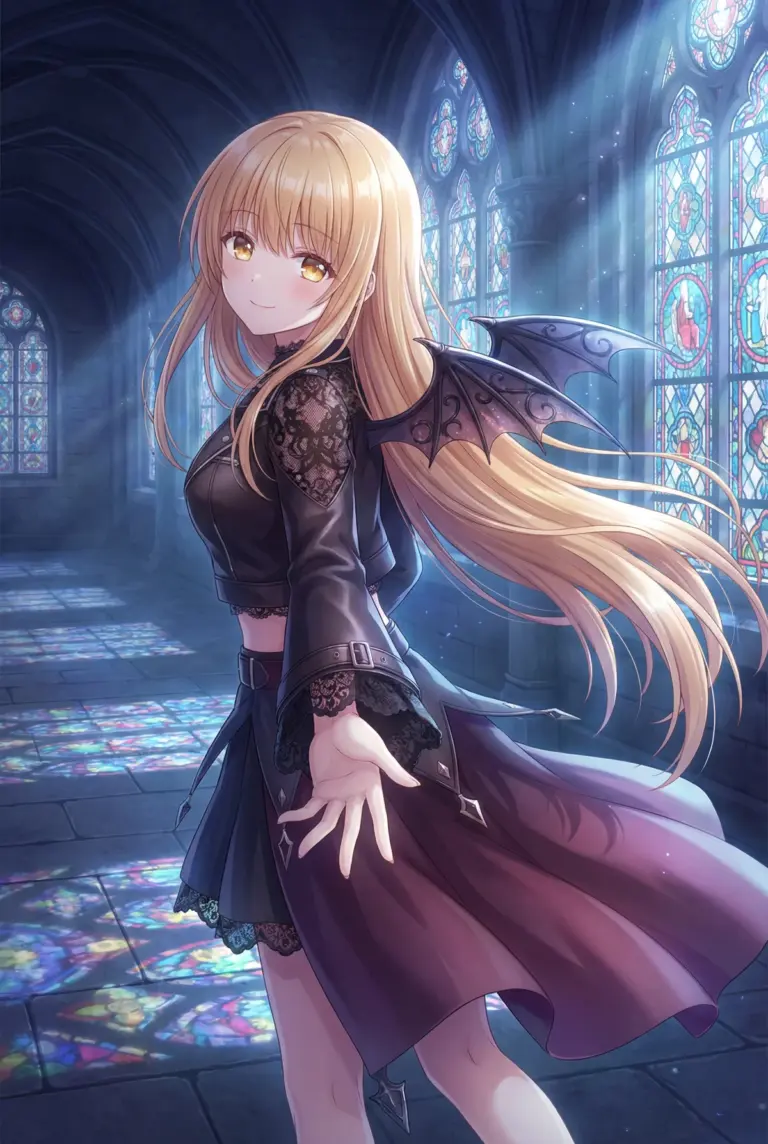 【椎名真昼】堕天使衣装で誘う、聖堂の微笑み