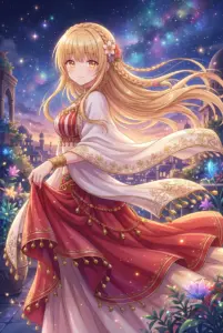 【椎名真昼】煌めく夜空と異国ドレスの天使