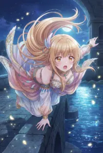 【椎名真昼】月夜の橋で舞い踊る幻想的な姿