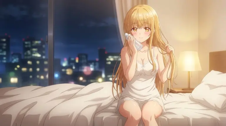 【椎名真昼】夜景を望む部屋で微笑む天使様