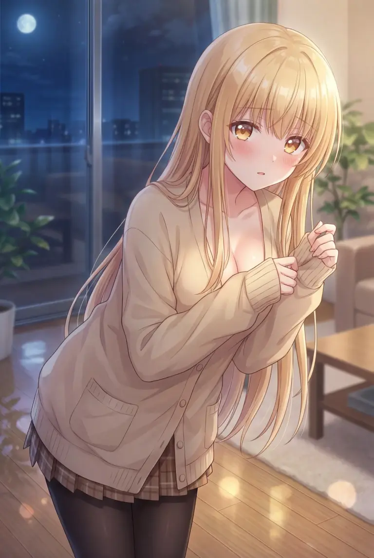 【椎名真昼】夜の部屋で、はにかむ私服の天使様