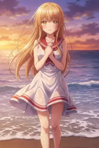 【椎名真昼】夕焼けに染まる渚の天使