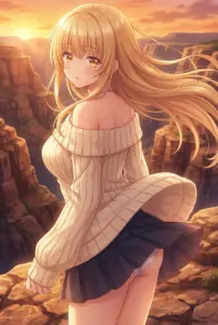 【椎名真昼】夕暮れに誘う絶景と天使の微笑み