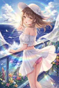 Masha Kujo’s Breezy Beach Sunset: A Cute Surprise!