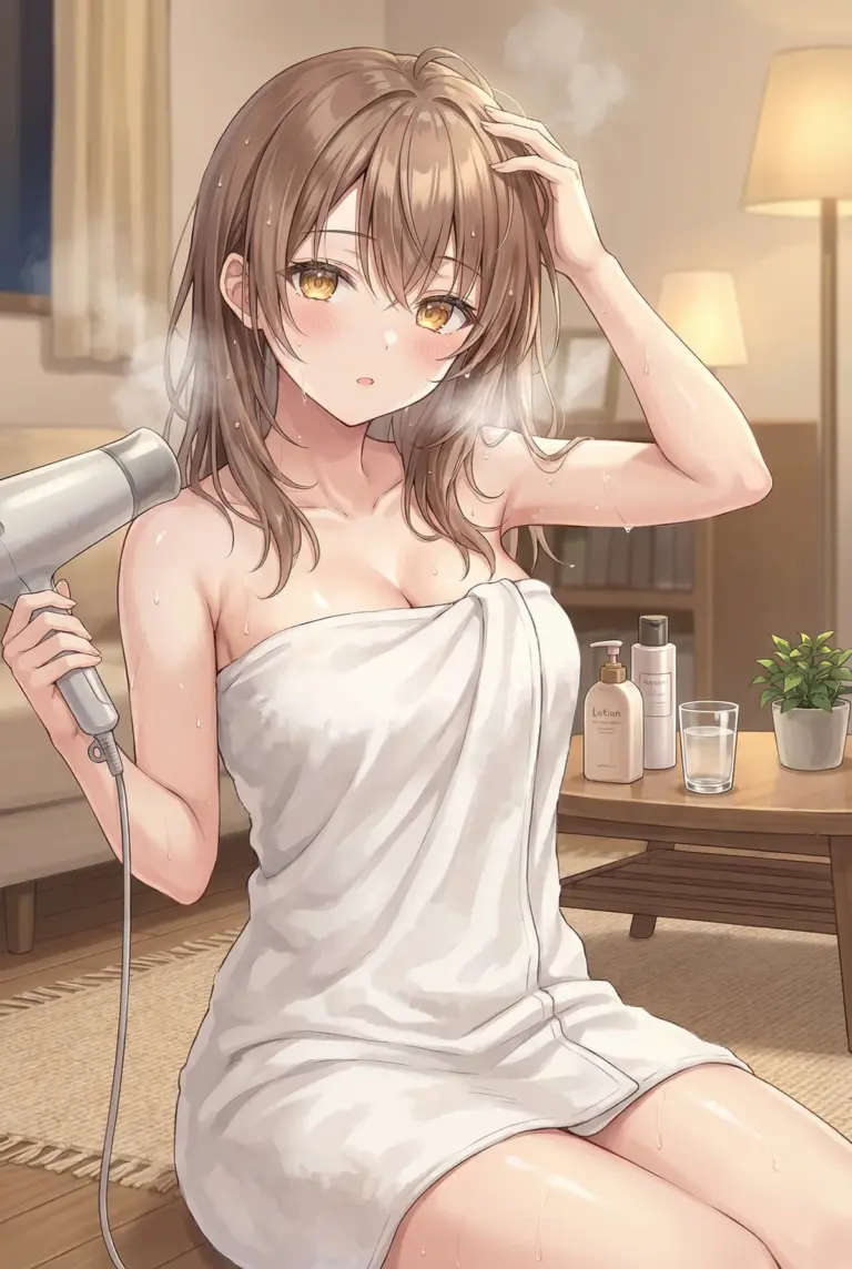 【マーシャ】湯上がりの髪を乾かす癒しの時間