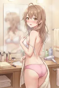 【マーシャ】湯上がりのデレ顔、浴室で見つめて