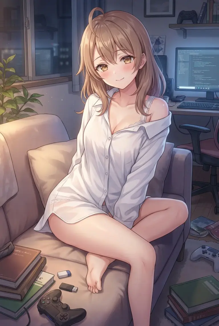 【マーシャ】部屋着でくつろぐ笑顔