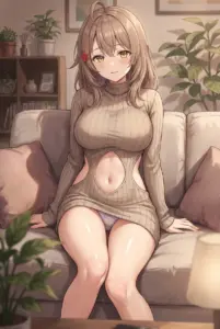 Mariya Kujou’s Alluring Keyhole Sweater Look!