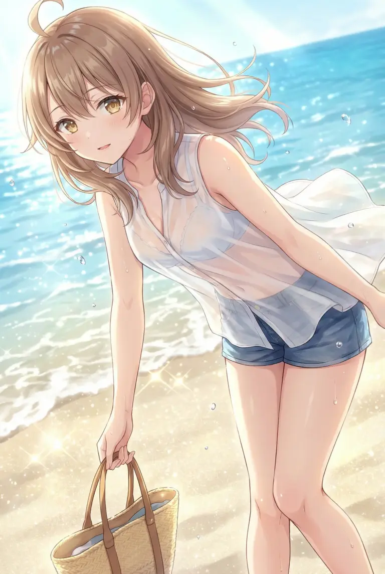 【マーシャ】夏のビーチで爽やかに微笑む