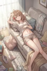 Masha Kujou’s Sunny Sofa Day: A Relaxed & Sweet Moment