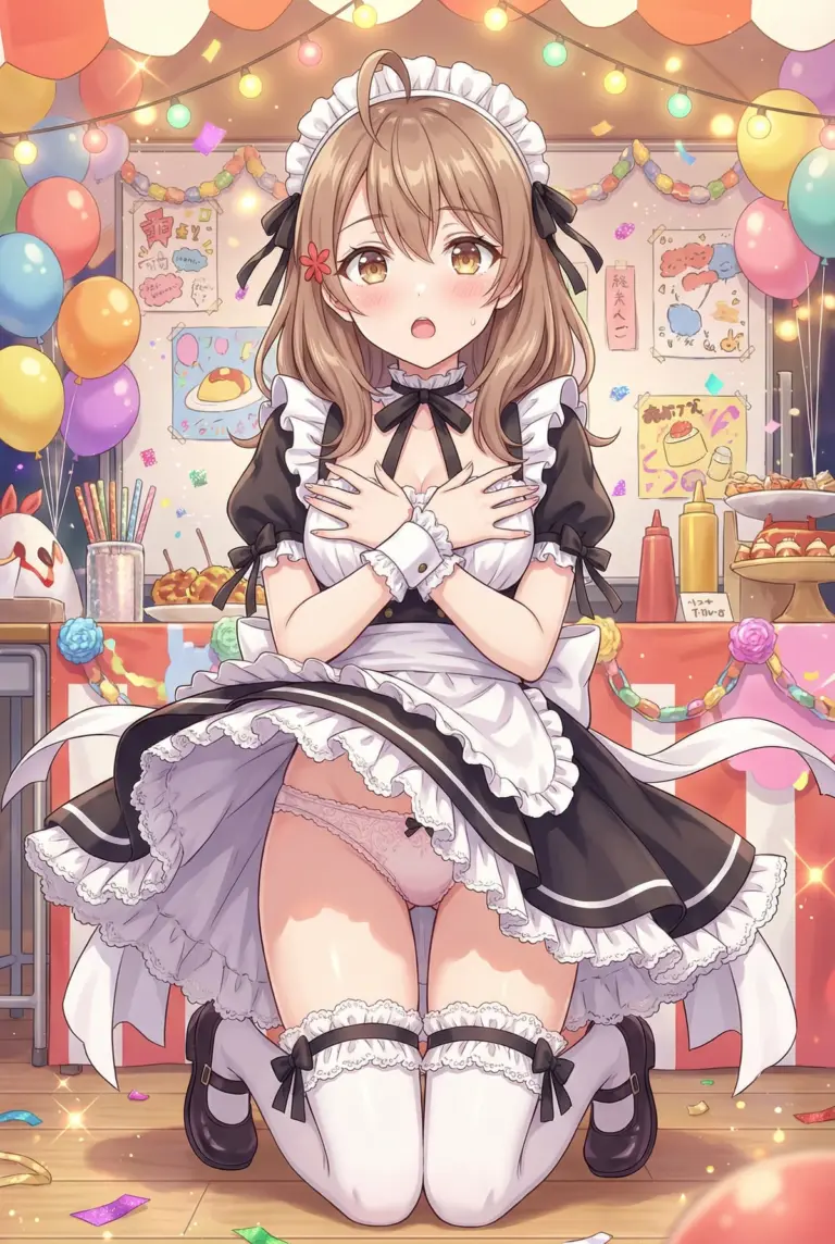 【マーシャ】メイド服でドキドキ！学園祭の可愛い恥じらい