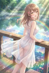 Masha’s Radiant Smile by the Lake: A Summer Day Dream