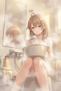 Masha’s Shy Bathtime Moment: A Steamy Bathroom Scene