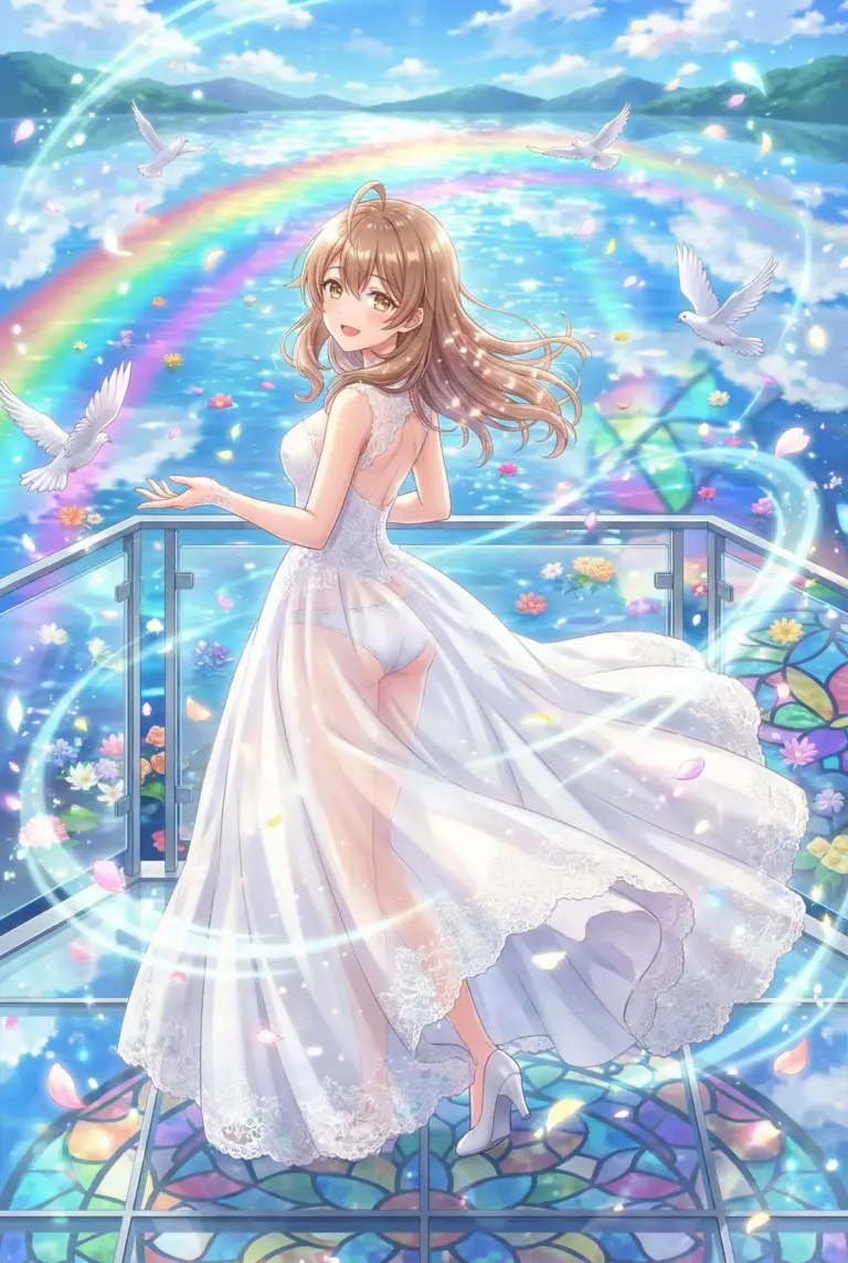 【マリヤ】純白のドレスと輝く虹の誓い