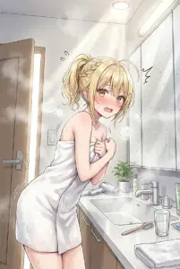 Miyamae Nonoa: A Shy Moment After a Steamy Shower