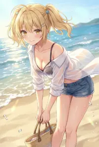 【宮前 乃々亜】夏の日のビーチで輝く笑顔