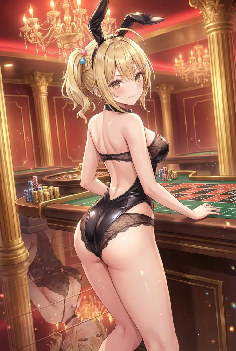 【宮前 乃々亜】カジノの夜、魅惑のバニースーツ