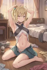 【宮前 乃々亜】髪を結う無防備な朝の乃々亜