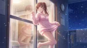 【間 瑞希】雪の夜に暖かな部屋で魅せる無防備な可愛さ