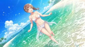 Mizuki Ma: Radiant smile, white bikini, and a perfect summer beach!