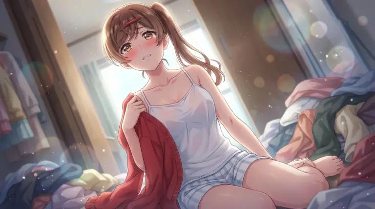 【間 瑞希】お部屋でくつろぎ、はにかむ瑞希