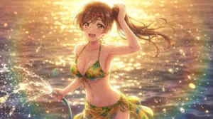 【間 瑞希】水着で煌めく水しぶきと最高の笑顔