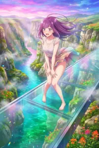 【双見 奈々】風に舞うスカート、空中の散歩道でドキドキ