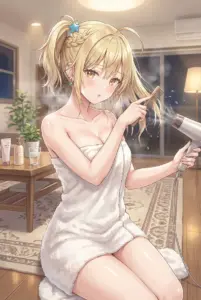 Alya-san’s Nonoa: Adorable After-Bath Hair Care Scene