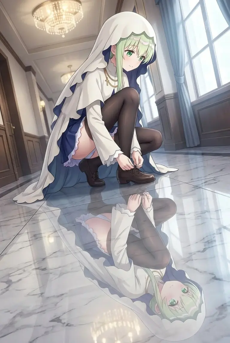 【セシリア】そっと靴紐を結ぶ聖女のひととき