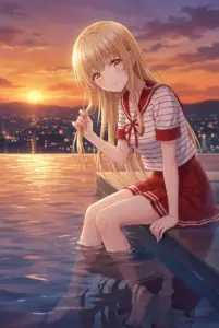 The Angel Next Door’s Mahiru: Sunset Water Serenity
