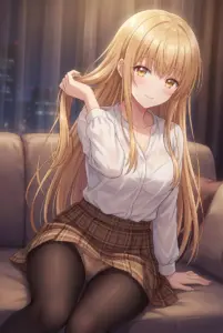 【椎名真昼】夜景を背にソファで魅せる誘惑