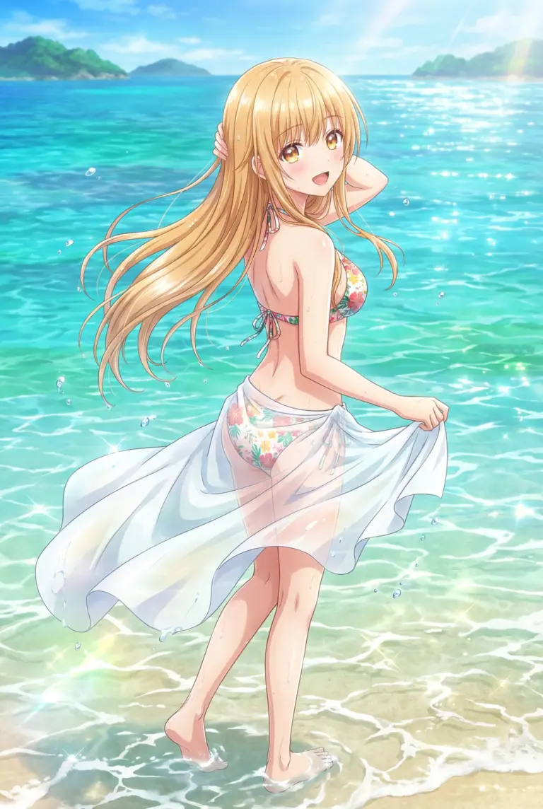 【椎名真昼】夏の海辺に咲く天使の笑顔