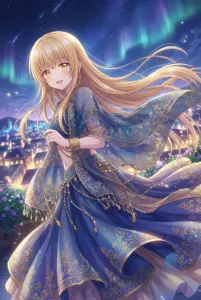 【椎名真昼】煌めく異国衣装とオーロラの夜