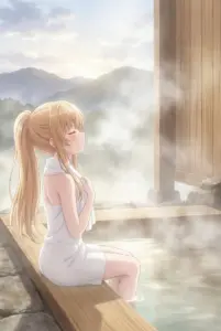 【椎名真昼】露天風呂で安らぐ天使の休日