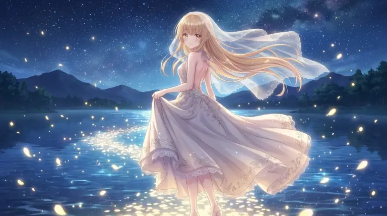 【椎名真昼】星降る夜、純白のドレスを纏って