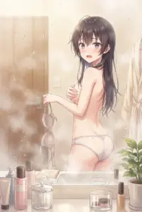 【周防 有希】湯上り、濡れた肌に赤面