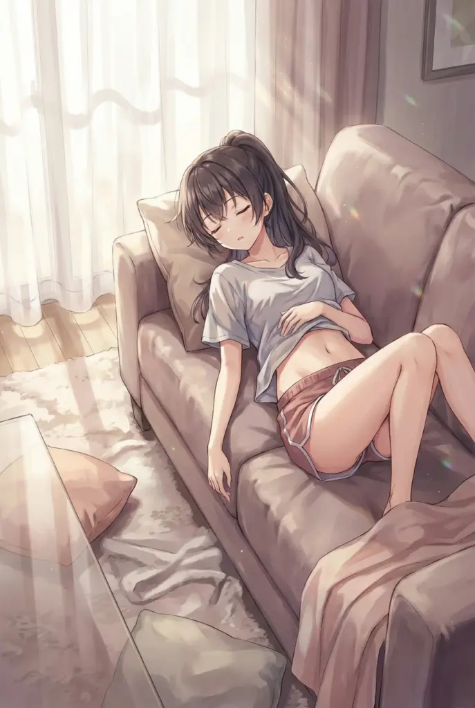 【周防 有希】陽だまりでうたた寝、無防備な寝顔