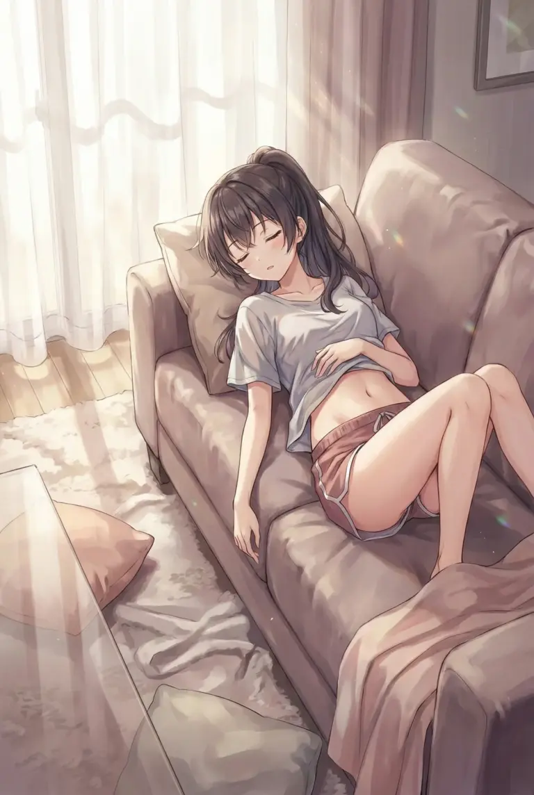 【周防 有希】陽だまりでうたた寝、無防備な寝顔