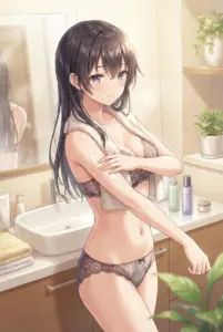 【周防 有希】バスタイム後の魅惑の美肌ケア