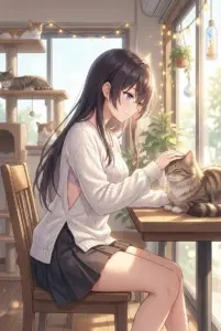 Suou Yuki: A Sunny Afternoon of Petting Cats